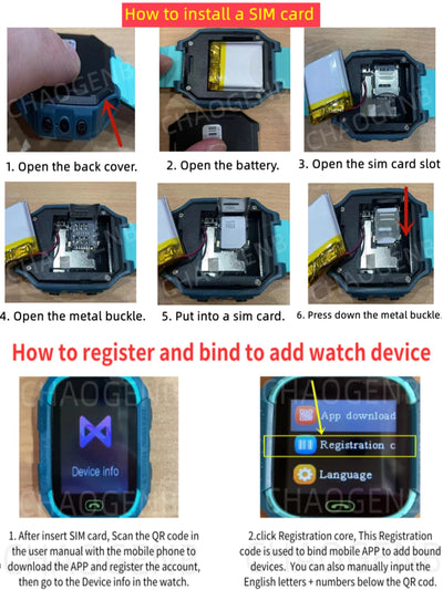 Children's SmartWatch Sim Card SOS Emergency GPS Location Video Call 2G Phone Smart Watch Kids Camera Waterproof Student Watches