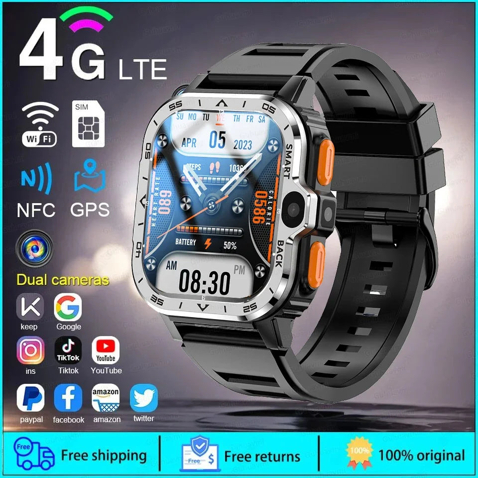 New Android 4G/5G SIM Card Smartwatch Man Woman GPS HD Camera 64G RAM NFC WiFi Google Play Sports NFC Smart Bracelet For XIAOMI
