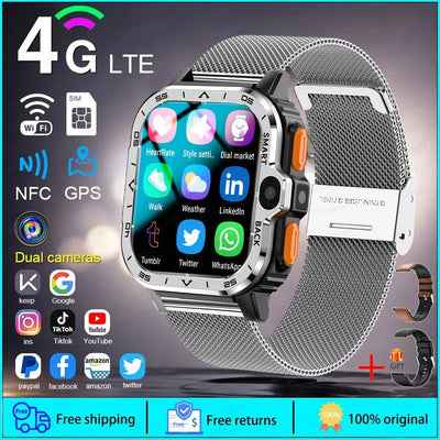 New Android 4G/5G SIM Card Smartwatch Man Woman GPS HD Camera 64G RAM NFC WiFi Google Play Sports NFC Smart Bracelet For XIAOMI