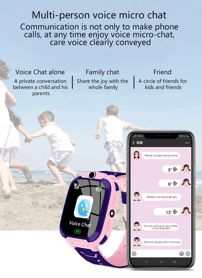 Q19 Kids Smart Watch Kids GPS WIFI 2G Sim Card LBS Tracker SOS Camera Children Voice Smartwatch Touchscreen Video Call Watch