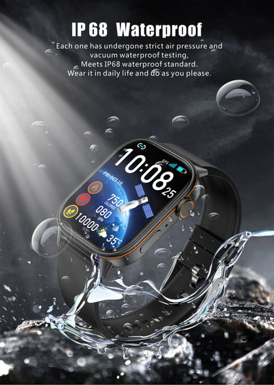 LIGE 2025 For Android IOS GPS Smart Watch Women 2.01" HD Screen Heart Rate Bluetooth Call Compass IP68 Waterproof Men Smartwatch