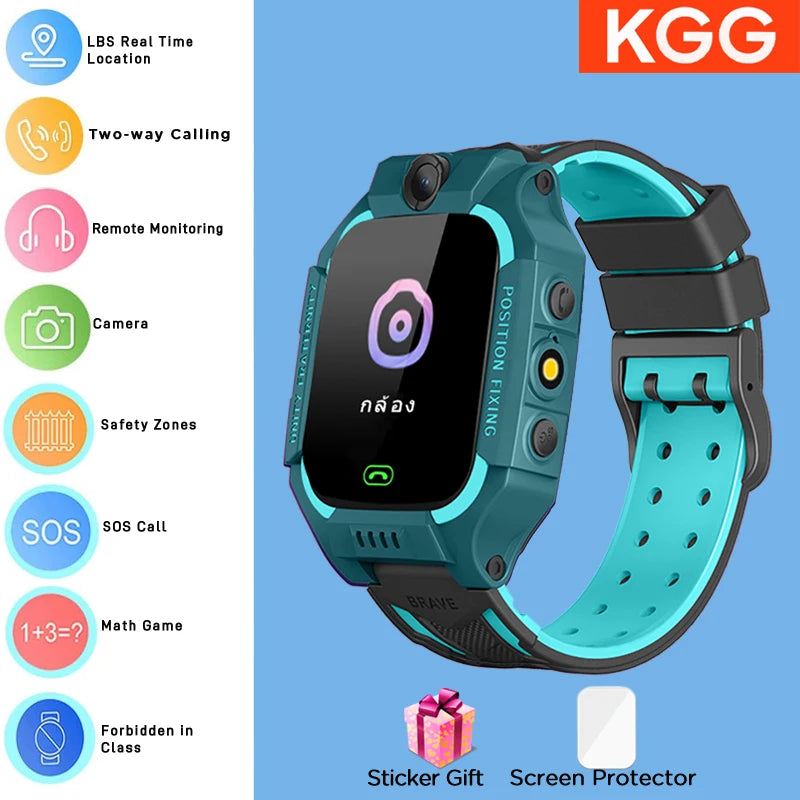 ﻿ Kids Smart Watch Phone 4G Sim Card 2G Internet SOS LBS Location Call Child SmartWatch Camera Waterproof Clock For Boys Girls
