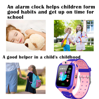 Q12B SIM Smart Watch Kids GPS WIFI Video Call SOS IP67 Waterproof Child Smartwatch Camera Monitor Tracker Location Phone Watch