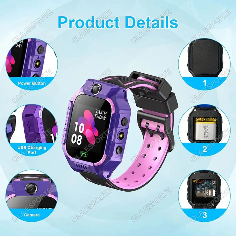 New Kids Smartwatch GPS Location Tracker SOS 2G Sim Call Child Smart Watch Camera IP67 Waterproof Watch Gift For IOS Android New