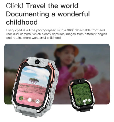 Smartwatch Kids GPS SIM Card 4G 2025 Connected 5G Smart Watch SOS Howear HW Z10 Video Call APP Store Dual Cameras Wifi Bluetooth