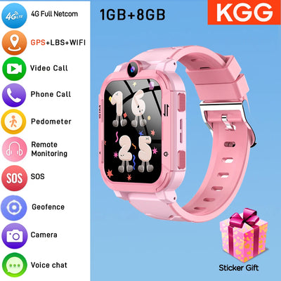 4G Kids Smart Watch Phone 1+8GB GPS WiFi Tracker Location Video Call SOS Call Back Monitor APP Dowload Children Smartwatch Gifts