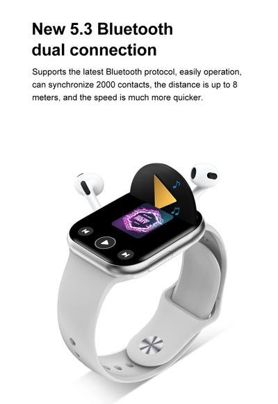 New GPS Smart Watch Men For Apple Watch 9 Series Always On Display Body Temperature BT Call NFC Women Smartwatch For IOS Android