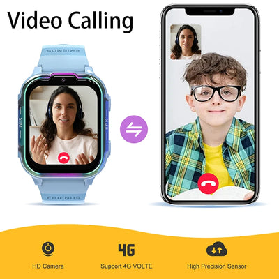 2025 NEW For Xiaomi GPS Children's Smart Watch 4G Track Video Call Camera SOS Waterproof Display Location LBS Tracker SmartWatch