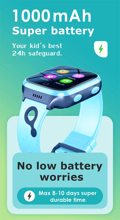 Xiaomi Mijia Kids Smartwatch Video Call SOS GPS Tracker Remote Monitor 1000mAh Calculator Baby Smart Watch Phone for Children
