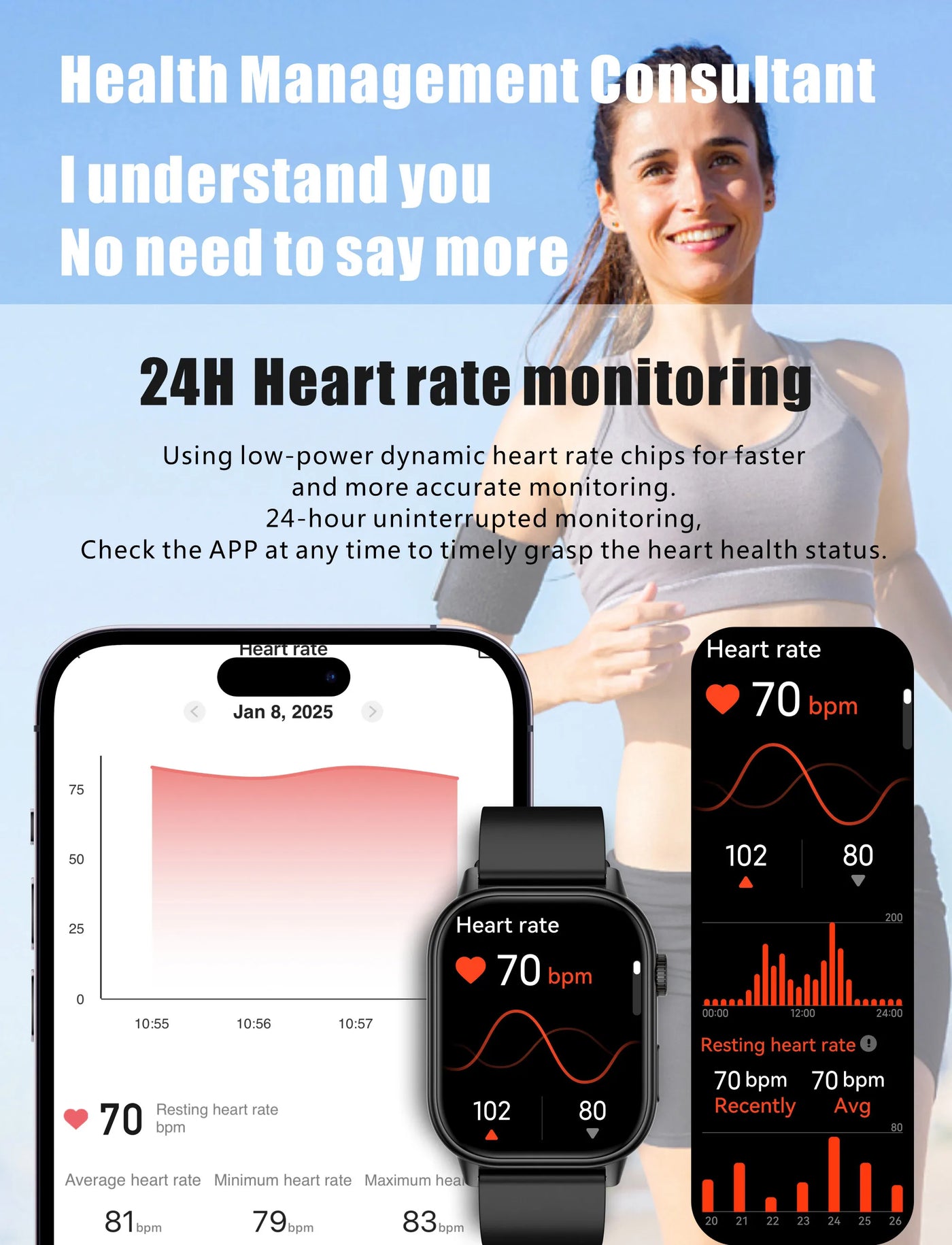 LIGE 2025 For Android IOS GPS Smart Watch Women 2.01" HD Screen Heart Rate Bluetooth Call Compass IP68 Waterproof Men Smartwatch