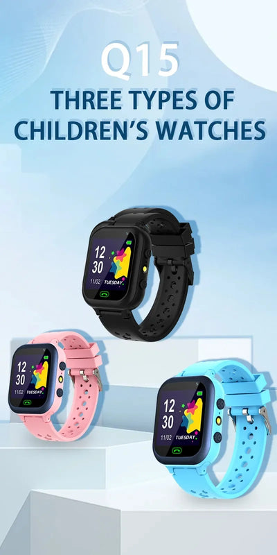 Children's SmartWatch Sim Card SOS Emergency GPS Location Video Call 2G Phone Smart Watch Kids Camera Waterproof Student Watches
