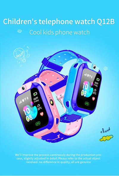 Q12B SIM Smart Watch Kids GPS WIFI Video Call SOS IP67 Waterproof Child Smartwatch Camera Monitor Tracker Location Phone Watch