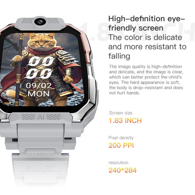 Smartwatch Kids GPS SIM Card 4G 2025 Connected 5G Smart Watch SOS Howear HW Z10 Video Call APP Store Dual Cameras Wifi Bluetooth