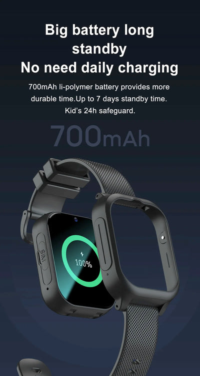 New 4G Video Call Chat Smart Watch Kids Student Waterproof GPS WIFI LBS Location 700Mah Battery Calculator Children Smartwatch