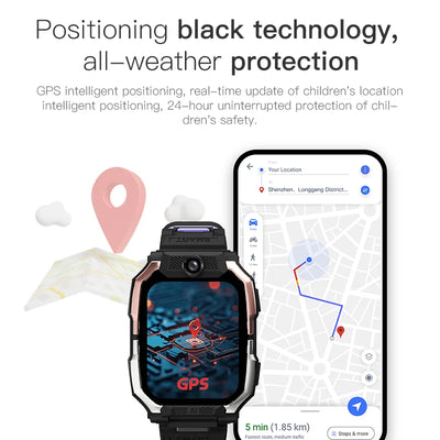 Smartwatch Kids GPS SIM Card 4G 2025 Connected 5G Smart Watch SOS Howear HW Z10 Video Call APP Store Dual Cameras Wifi Bluetooth