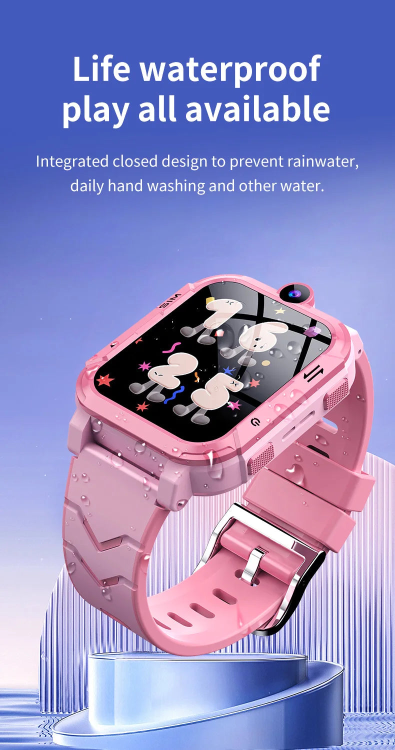 4G Kids Smart Watch Phone 1+8GB GPS WiFi Tracker Location Video Call SOS Call Back Monitor APP Dowload Children Smartwatch Gifts