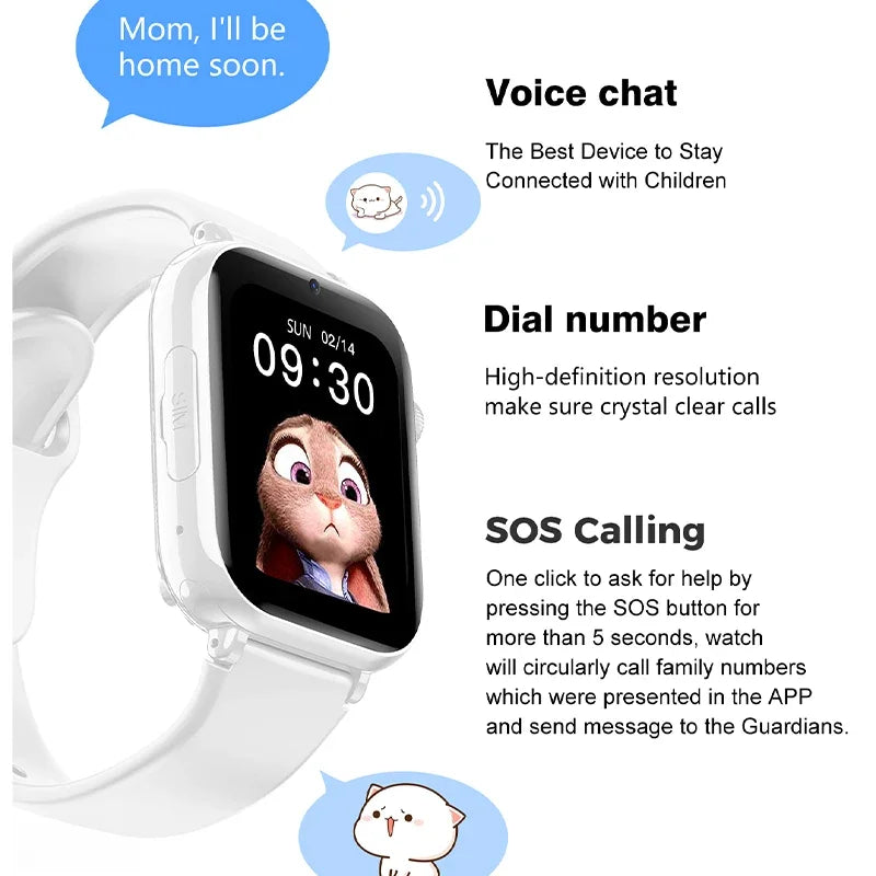 Xiaomi Mijia Kids 4G Smart Watch SOS GPS Tracker Bracelet Video Call Chat Camera Children SIM Smartwatch for Boys Girls  Gift
