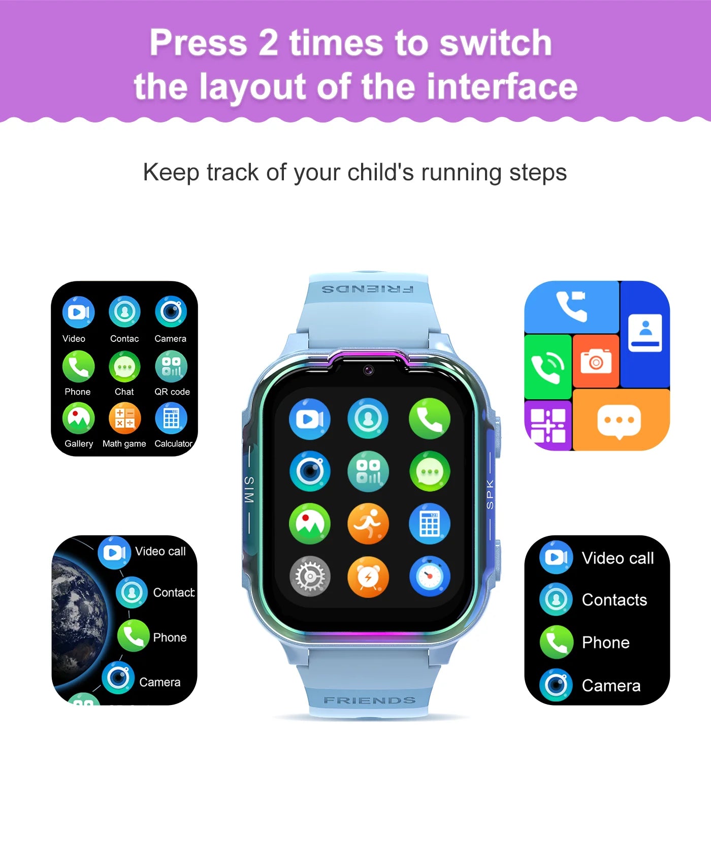 2025 NEW For Xiaomi GPS Children's Smart Watch 4G Track Video Call Camera SOS Waterproof Display Location LBS Tracker SmartWatch
