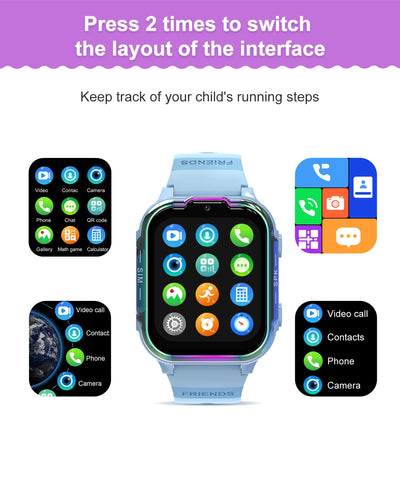 2025 NEW For Xiaomi GPS Children's Smart Watch 4G Track Video Call Camera SOS Waterproof Display Location LBS Tracker SmartWatch