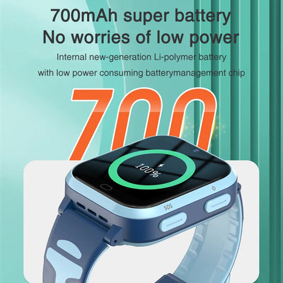 2025 New 4G Video Call Kids Smart Watch GPS HD Camera 700Mah RAM 1GB ROM 8GB Children Watches Voice Chat Student Smartwatches