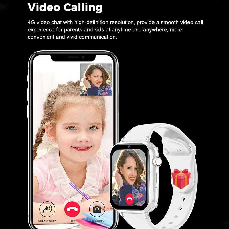 Xiaomi Mijia Kids 4G Smart Watch SOS GPS Tracker Bracelet Video Call Chat Camera Children SIM Smartwatch for Boys Girls  Gift