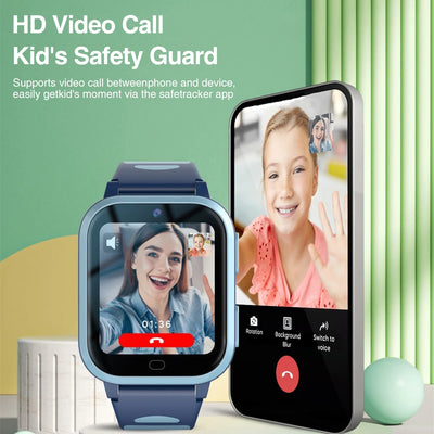 2025 New 4G Video Call Kids Smart Watch GPS HD Camera 700Mah RAM 1GB ROM 8GB Children Watches Voice Chat Student Smartwatches