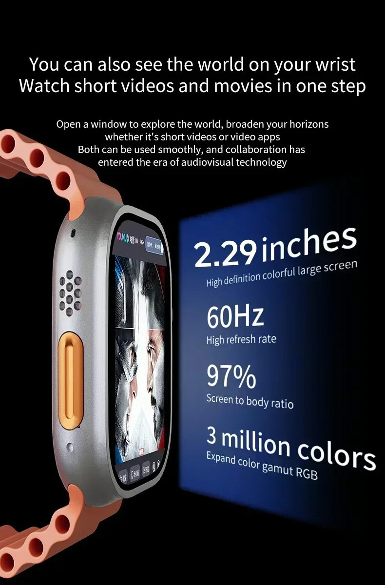 New DW100 4G Android Smartwatch Global Call Fingerprint Unlock 4G SIM Card 2.29 Inch AMOLED Video Chat WIFI GPS App Download