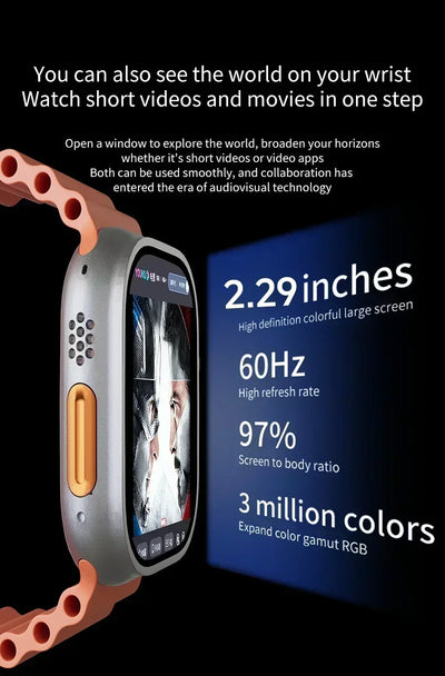 New DW100 4G Android Smartwatch Global Call Fingerprint Unlock 4G SIM Card 2.29 Inch AMOLED Video Chat WIFI GPS App Download