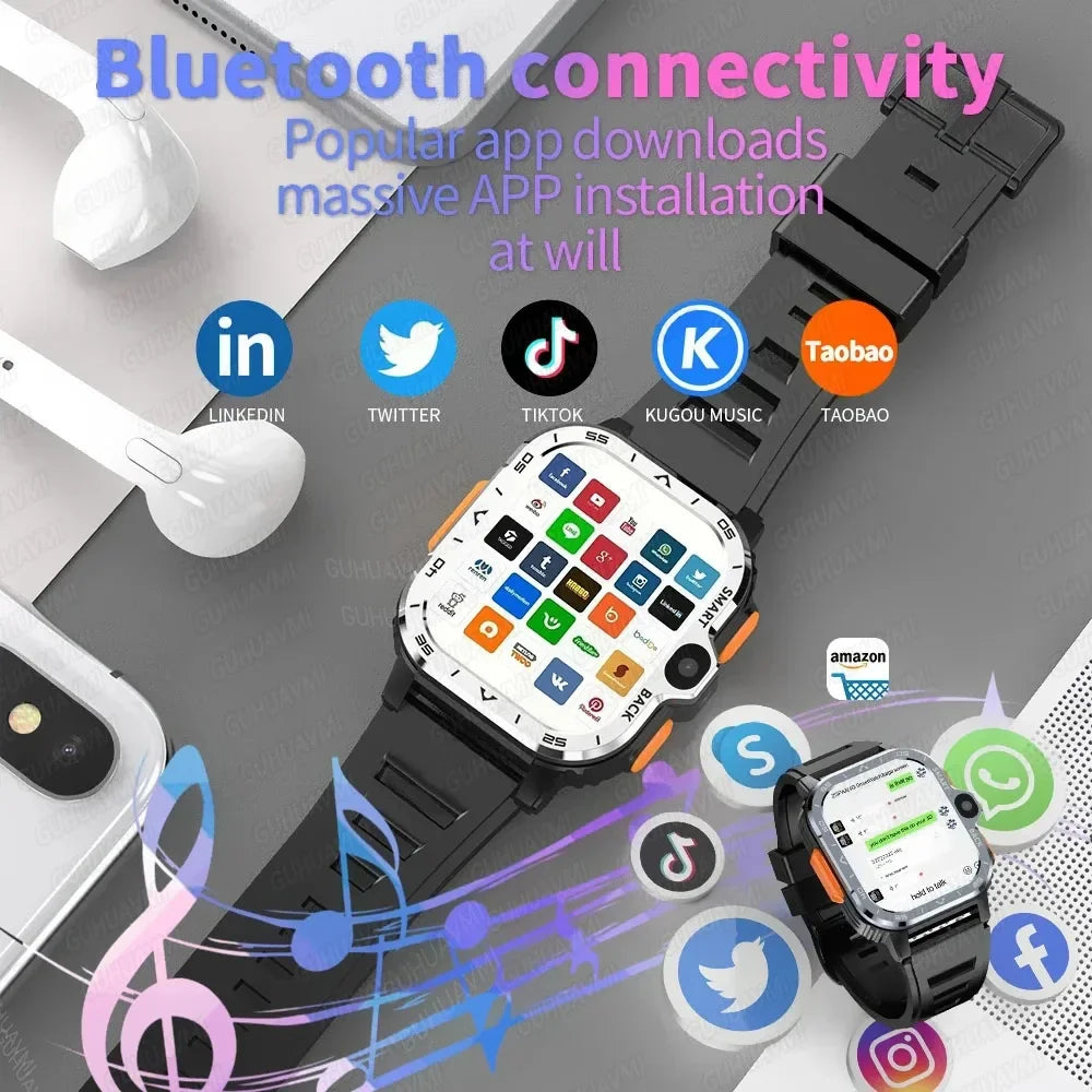 New Android 4G/5G SIM Card Smartwatch Man Woman GPS HD Camera 64G RAM NFC WiFi Google Play Sports NFC Smart Bracelet For XIAOMI
