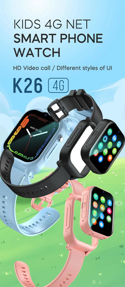 New 4G Video Call Chat Smart Watch Kids Student Waterproof GPS WIFI LBS Location 700Mah Battery Calculator Children Smartwatch
