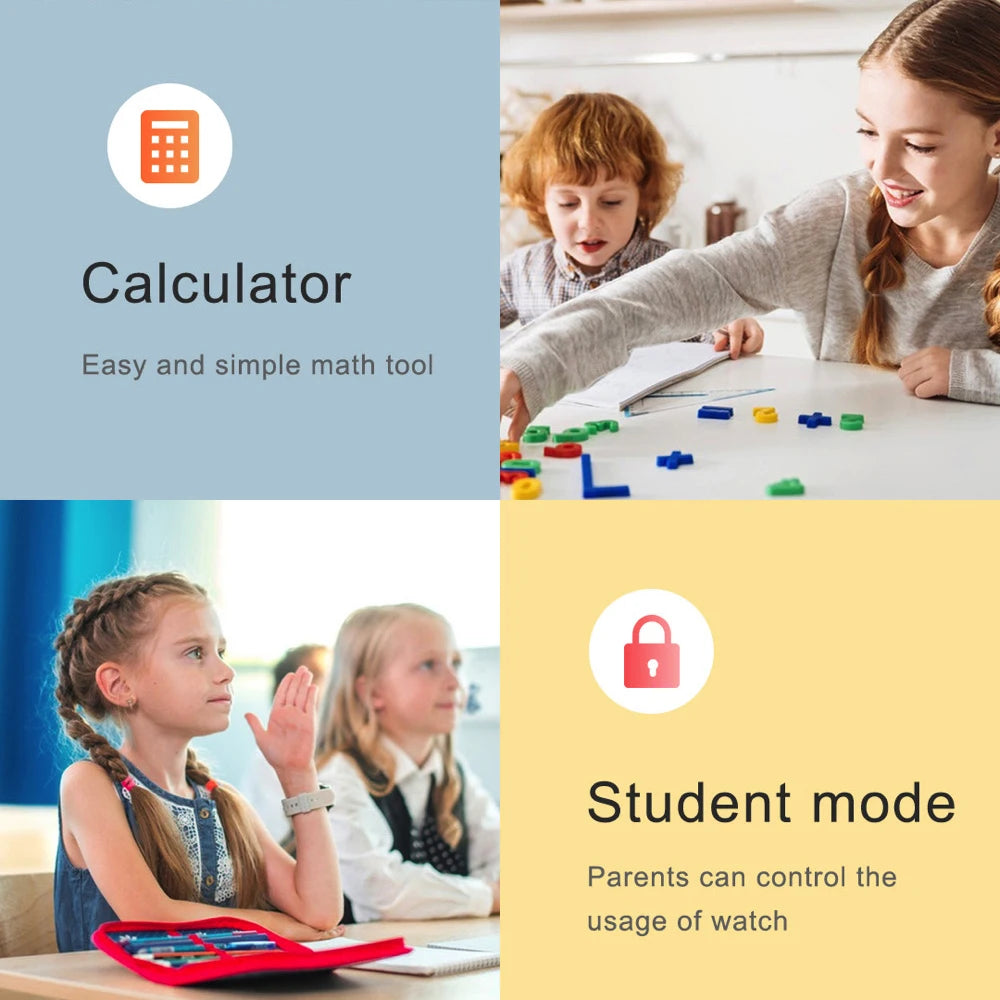 New 4G Video Call Chat Smart Watch Kids Student Waterproof GPS WIFI LBS Location 700Mah Battery Calculator Children Smartwatch