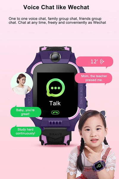 Q19 Kids Smart Watch Kids GPS WIFI 2G Sim Card LBS Tracker SOS Camera Children Voice Smartwatch Touchscreen Video Call Watch