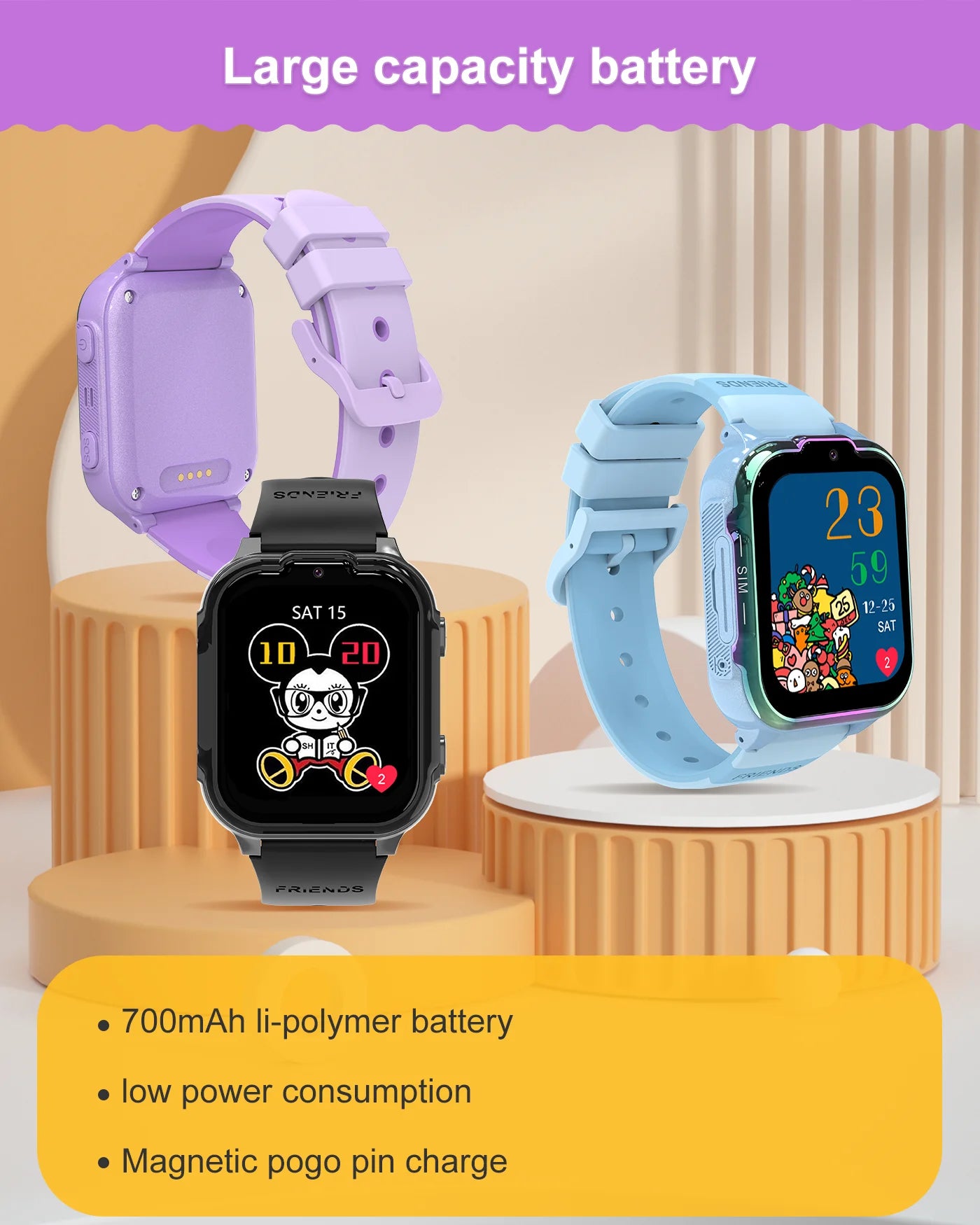 2025 NEW For Xiaomi GPS Children's Smart Watch 4G Track Video Call Camera SOS Waterproof Display Location LBS Tracker SmartWatch
