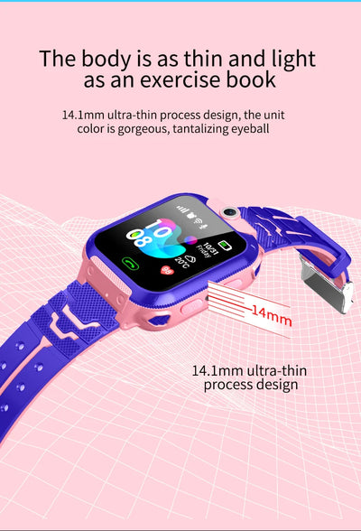 Q12B SIM Smart Watch Kids GPS WIFI Video Call SOS IP67 Waterproof Child Smartwatch Camera Monitor Tracker Location Phone Watch