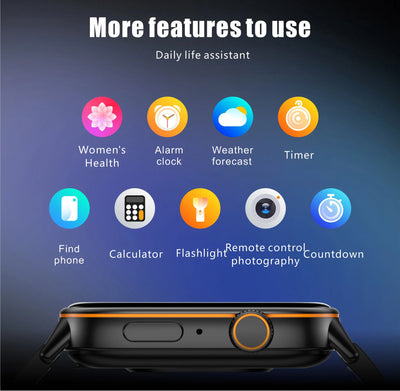 LIGE 2025 For Android IOS GPS Smart Watch Women 2.01" HD Screen Heart Rate Bluetooth Call Compass IP68 Waterproof Men Smartwatch