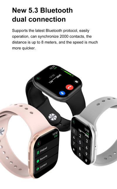 New GPS Smart Watch Men For Apple Watch 9 Series Always On Display Body Temperature BT Call NFC Women Smartwatch For IOS Android