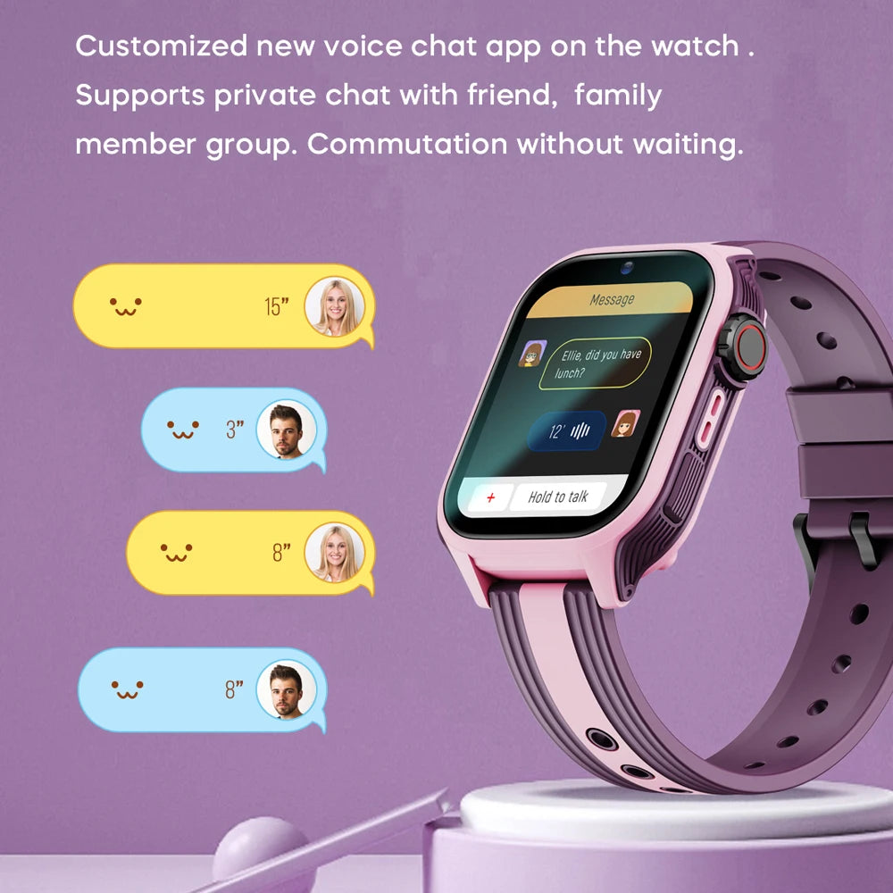 2025 New VK36 4G Children Smartwatch Camera Video Call SOS SIM Card WIFI GPS Positioning Compatible with Android IOS Kids Watch