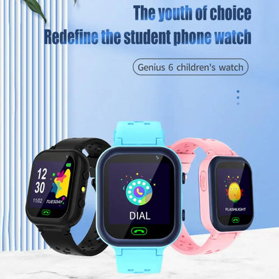 Children's SmartWatch Sim Card SOS Emergency GPS Location Video Call 2G Phone Smart Watch Kids Camera Waterproof Student Watches