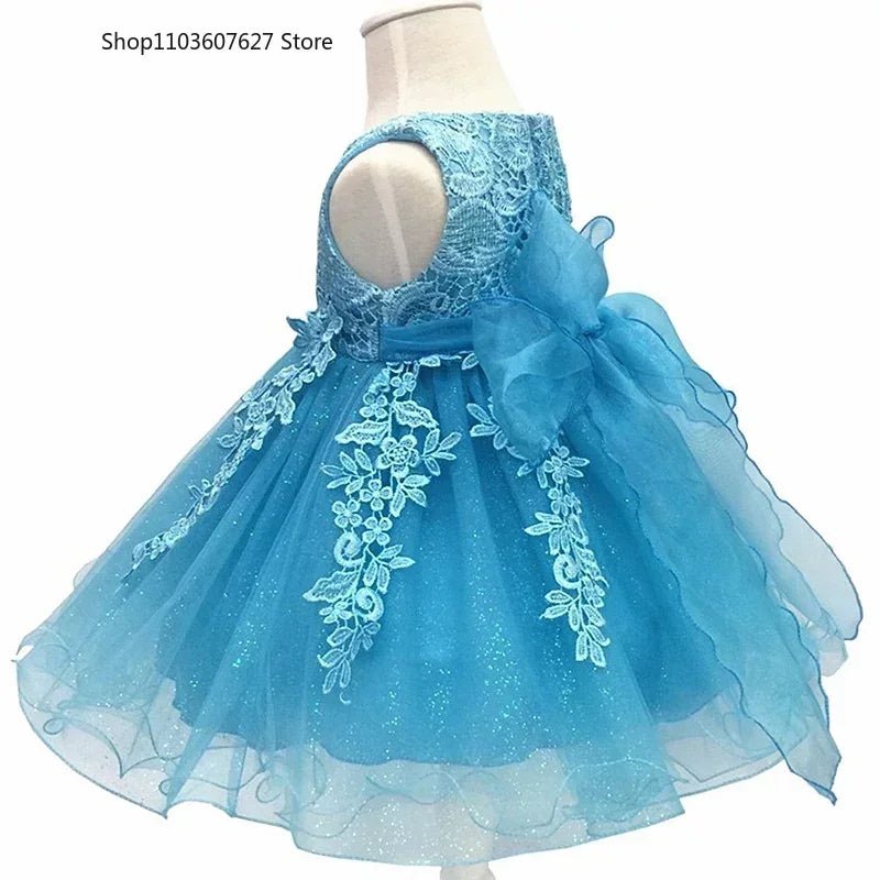 Baby Girl Dress 2024 New Summer Baby Lace Party Girl Birthday Dress Wedding Christmas Dress children's wear - Tiny Treasure Boutik