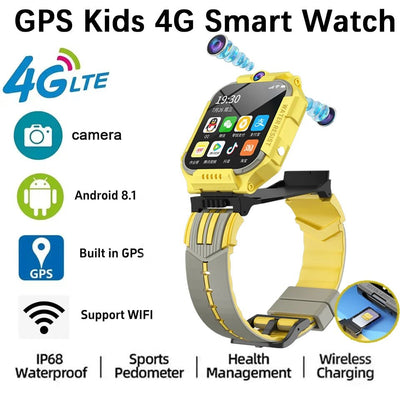 For Xiaomi Kids Smart Watch Multifunctional GPS Location SOS Antil - lost Watch Ip67 Voice Function Sim Card Smart Watch Kids Gift - Tiny Treasure Boutik
