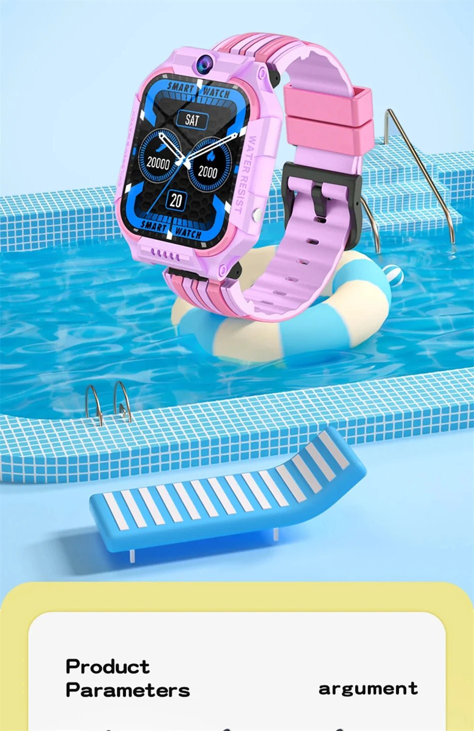 For Xiaomi Kids Smart Watch Multifunctional GPS Location SOS Antil - lost Watch Ip67 Voice Function Sim Card Smart Watch Kids Gift - Tiny Treasure Boutik