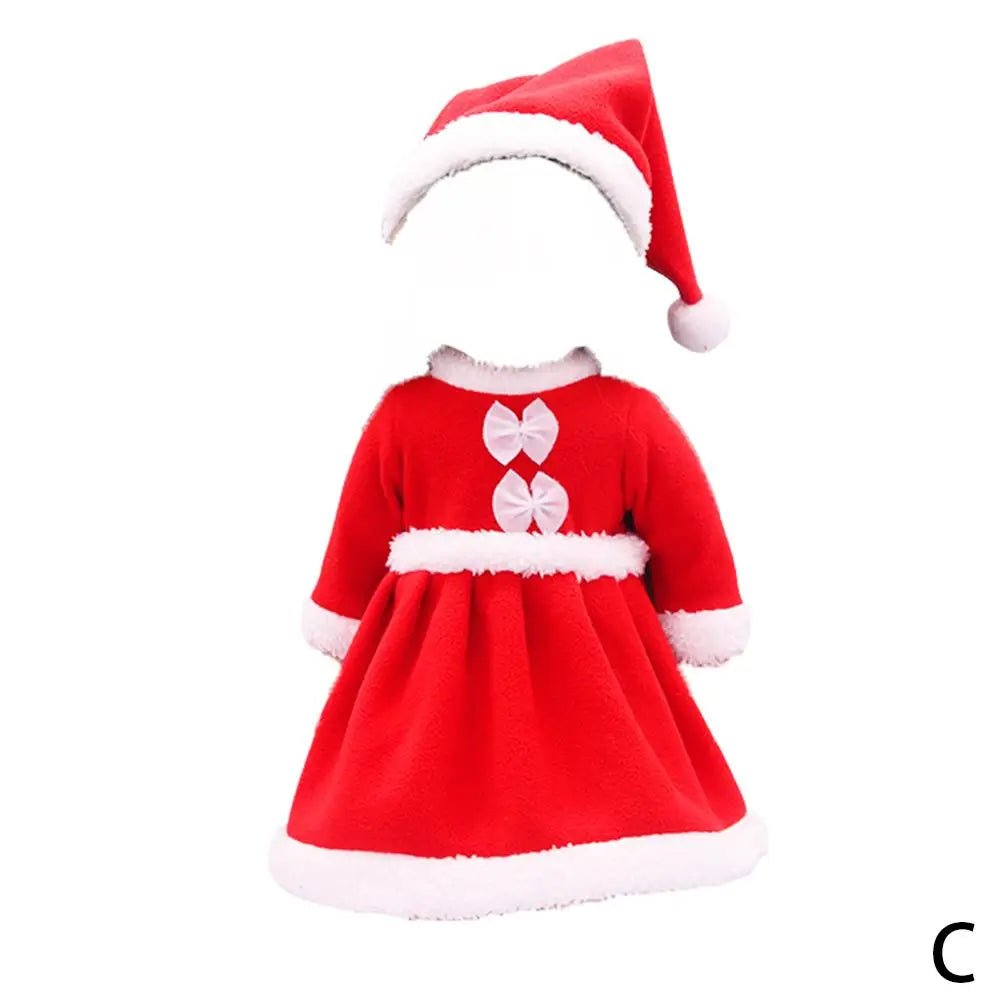 FreeShipping Christmas Red Doll Colth Set For 43 CM Baby Doll Clothes Accessories 18 Inch American Doll Girl Toys Cloth - Tiny Treasure Boutik