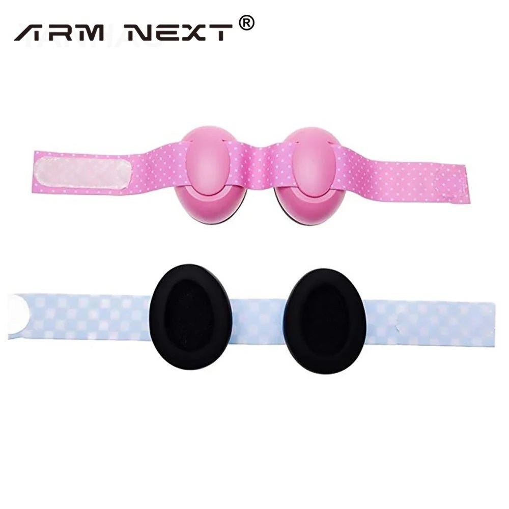 Infant Ear Muffs Noise Cancelling Soft Padded Design Baby Ear Protection Headphones with Elastic Headband - Tiny Treasure Boutik