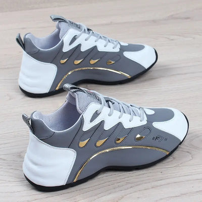 Luxury Male Sneakers Sports Shoes 2024 Autumn Unisex Sneaker High Quality Soft Leather Sneakers for Men Platform shoe Zapatillas - Tiny Treasure Boutik