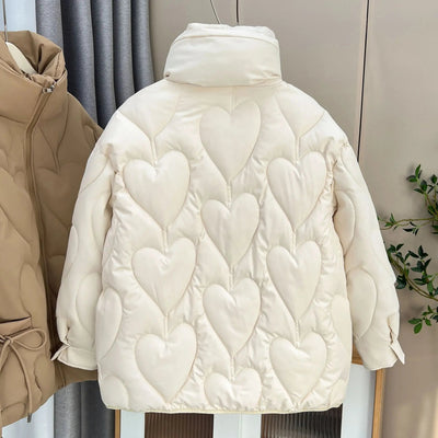 Plus Size Women Parka Winter New Loose Fashion Stand Collar Thicken Warm cotton - padded Coat 899 - Tiny Treasure Boutik