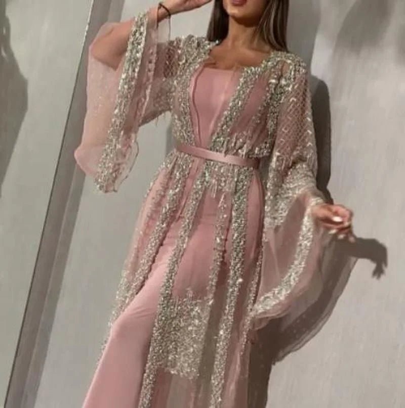 Sexy Big Swing Mesh Dress Women Long Sleeve Evening Prom Club Party Summer Dress for Women 2022 Floor - length Vestidos Traf Y2k - Tiny Treasure Boutik