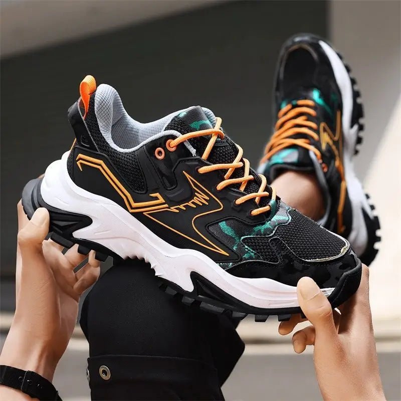 Spring New Men's Korean Fashion Versatile Casual Shoes Thick Sole Breathable Sports Shoes for Boys Dad Shoes sneaker - Tiny Treasure Boutik