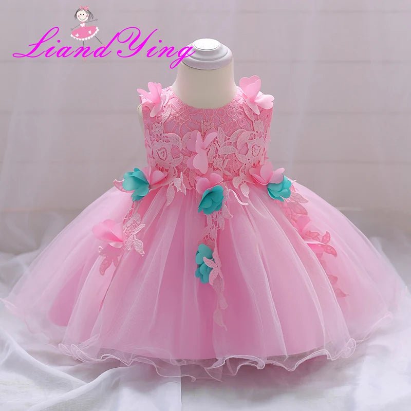 Summer Christmas Baby Girl 1 Year Birthday Little Dress Infant Christening Gowns Kids Party Wear Clothes Girls Boutique Clothing - Tiny Treasure Boutik