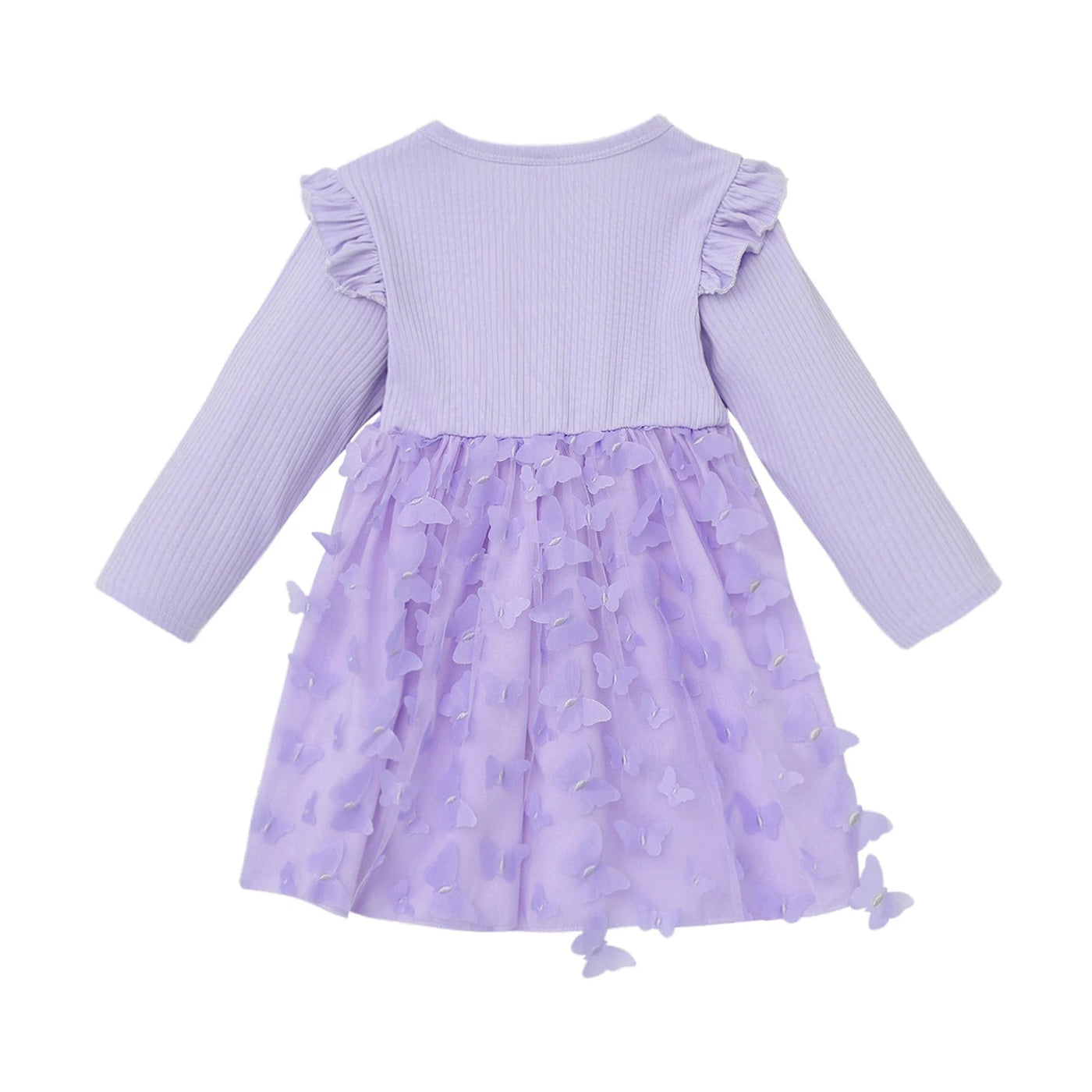 Toddler Baby Girls Clothes Long Sleeve Tulle Mesh Butterfly Dress for Christmas Party Birthday Wedding Princess Dress Daily Wear - Tiny Treasure Boutik