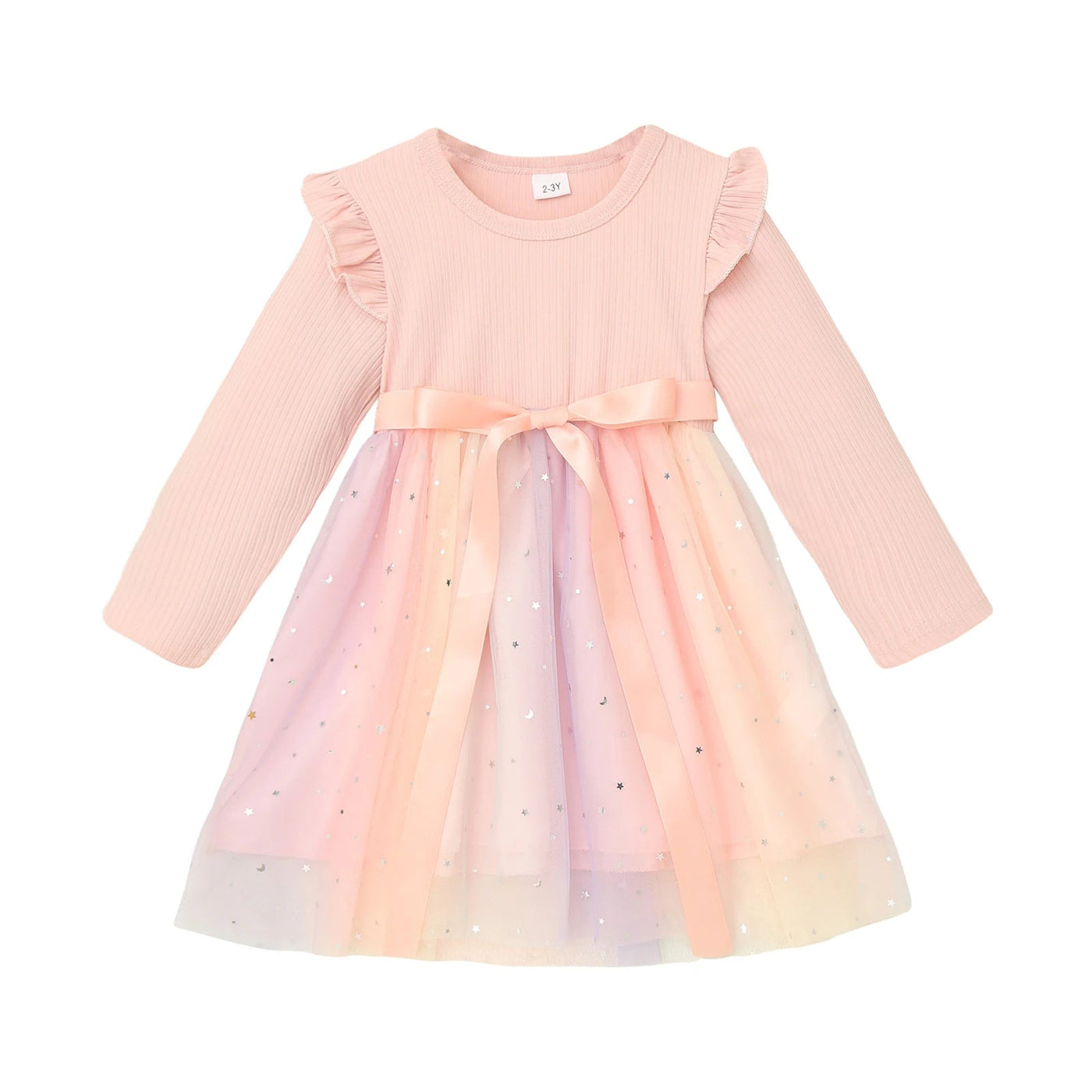 Toddler Baby Girls Clothes Long Sleeve Tulle Mesh Butterfly Dress for Christmas Party Birthday Wedding Princess Dress Daily Wear - Tiny Treasure Boutik